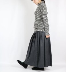 画像18: O'neil of Dublin   WORSTED WOOL LOW WAIST PLEATS WRAP SKIRT LENGTH 80cm (WITH PIN) 3色 (18)