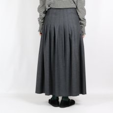 画像13: O'neil of Dublin   WORSTED WOOL LOW WAIST PLEATS WRAP SKIRT LENGTH 80cm (WITH PIN) 3色 (13)