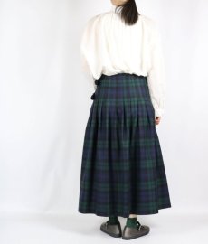 画像31: O'neil of Dublin   WORSTED WOOL LOW WAIST PLEATS WRAP SKIRT LENGTH 80cm (WITH PIN) 3色 (31)