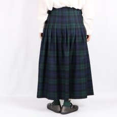 画像25: O'neil of Dublin   WORSTED WOOL LOW WAIST PLEATS WRAP SKIRT LENGTH 80cm (WITH PIN) 3色 (25)