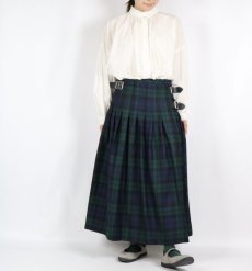 画像29: O'neil of Dublin   WORSTED WOOL LOW WAIST PLEATS WRAP SKIRT LENGTH 80cm (WITH PIN) 3色 (29)