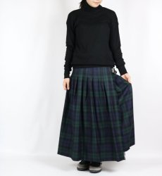 画像32: O'neil of Dublin   WORSTED WOOL LOW WAIST PLEATS WRAP SKIRT LENGTH 80cm (WITH PIN) 3色 (32)