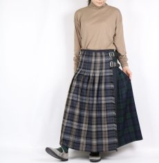 画像5: O'neil of Dublin LOW WAIST PLEATS WRAP SKIRT LENGTH 80cm (WITH PIN) (5)