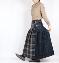 画像7: O'neil of Dublin LOW WAIST PLEATS WRAP SKIRT LENGTH 80cm (WITH PIN) (7)