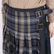 画像10: O'neil of Dublin LOW WAIST PLEATS WRAP SKIRT LENGTH 80cm (WITH PIN) (10)