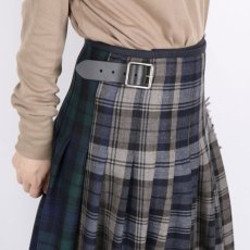 画像9: O'neil of Dublin LOW WAIST PLEATS WRAP SKIRT LENGTH 80cm (WITH PIN) (9)