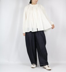 画像6: soil　60s CAMBRIC PLAIN WITH LACE NECK GATHERED SMOCK 　2色 (6)