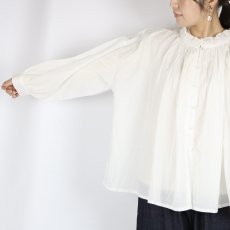 画像5: soil　60s CAMBRIC PLAIN WITH LACE NECK GATHERED SMOCK 　2色 (5)