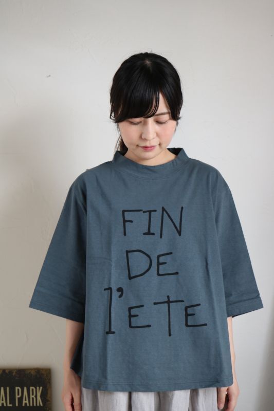 画像1: tumugu ラフィ天竺 プリントTシャツ (FIN DE L'ETE) 4色