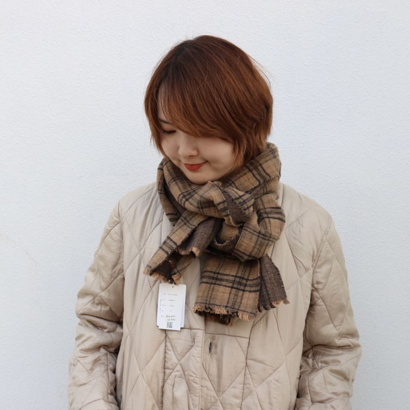 ARMEN COTTON FLANNEL DOUBLE FACE SCARF 3色 - toritoRu