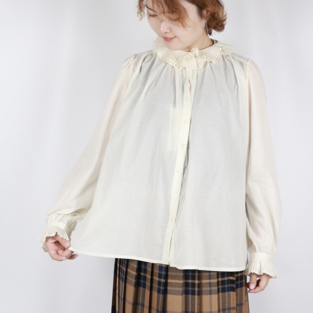 画像21: PONT DE CHALONS 付け衿フリルブラウス 2色 (21)