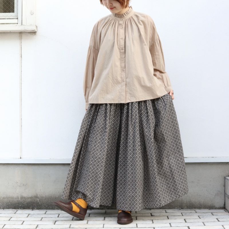 SOIL 60'S CAMBRIC PLAIN FRILL COLLAR SHIRT 2色 - toritoRu