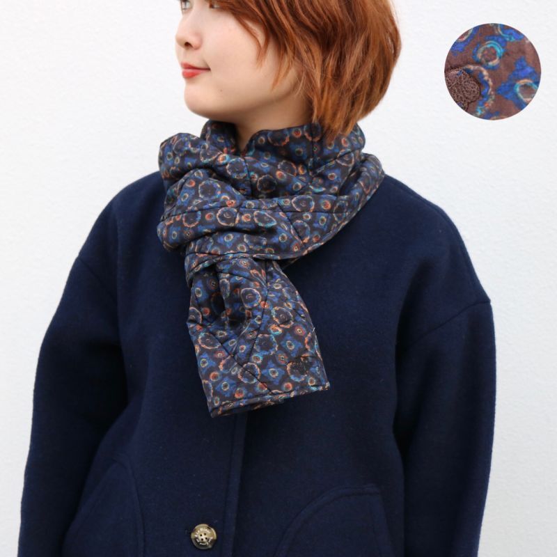 maison de soil PADDED SILK PRINT LOOP SCARF 2色 - toritoRu